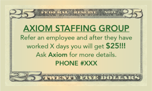 Axiom $25 Referral Cards