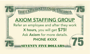 Axiom $75 Referral Cards