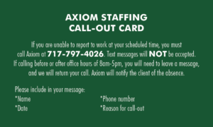 Axiom Call Out Cards