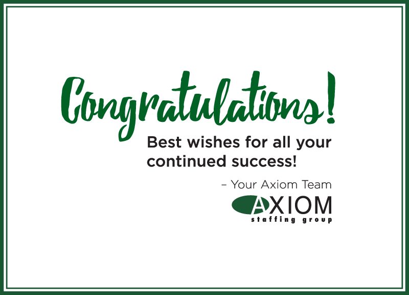 Axiom Congratulations Note Cards With Printed A6 Envelopes
