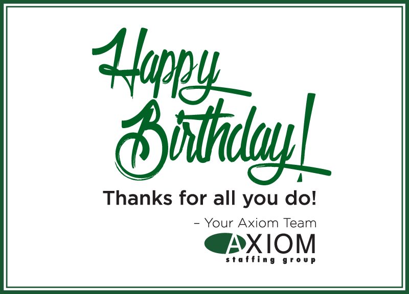 Axiom Happy Birthday Note Cards With Printed A6 Envelopes