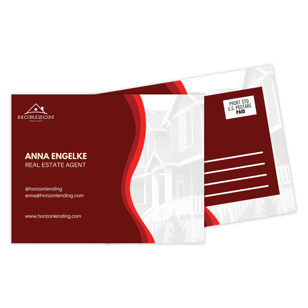post card design, front and back
